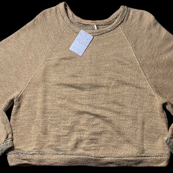 Free People Jade Cropped Pullover Sweater L ✨NWT✨ - Picture 4 of 16